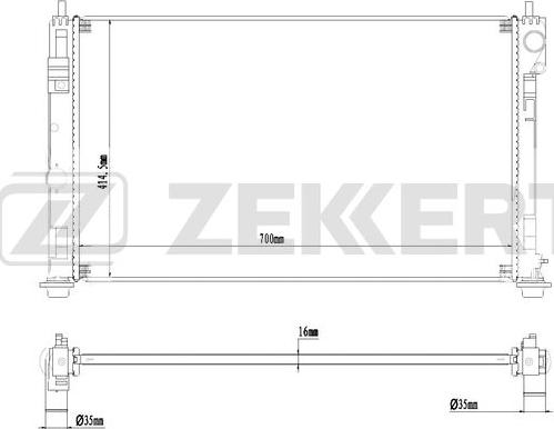Zekkert MK-1271 - Radiators, Motora dzesēšanas sistēma ps1.lv