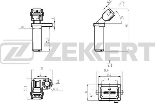 Zekkert SE-4045 - Impulsu devējs, Kloķvārpsta ps1.lv