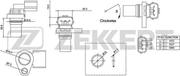 Zekkert SE-4026 - Impulsu devējs, Kloķvārpsta ps1.lv