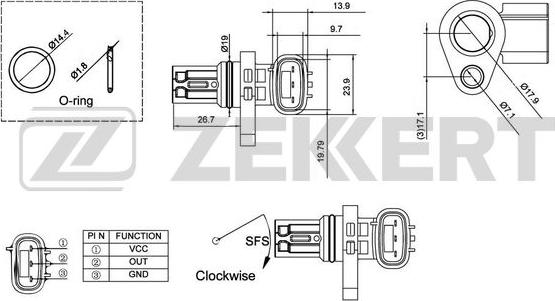 Zekkert SE-5006 - Devējs, Sadales vārpstas stāvoklis ps1.lv