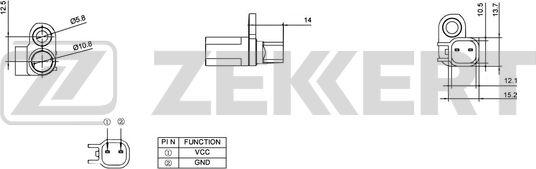 Zekkert SE-6055 - Devējs, Riteņu griešanās ātrums ps1.lv
