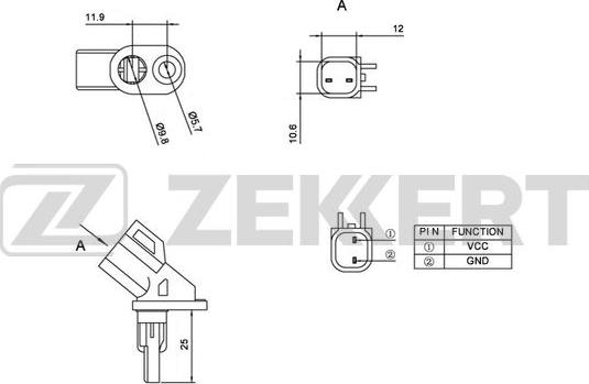 Zekkert SE-6056 - Devējs, Riteņu griešanās ātrums ps1.lv