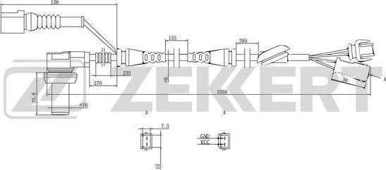 Zekkert SE-6002 - Devējs, Riteņu griešanās ātrums ps1.lv