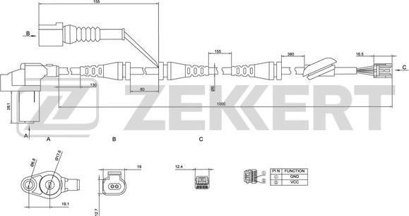 Zekkert SE-6019 - Devējs, Riteņu griešanās ātrums ps1.lv