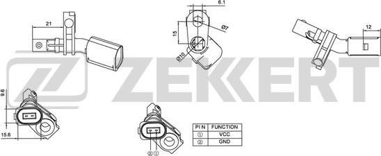 Zekkert SE-6012 - Devējs, Riteņu griešanās ātrums ps1.lv