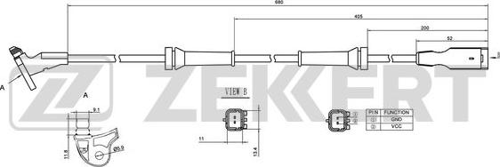 Zekkert SE-6035 - Devējs, Riteņu griešanās ātrums ps1.lv