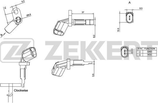 Zekkert SE-6023 - Devējs, Riteņu griešanās ātrums ps1.lv