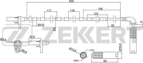 Zekkert SE-6070 - Devējs, Riteņu griešanās ātrums ps1.lv