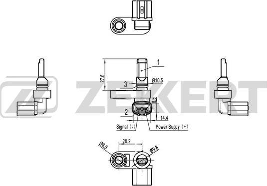 Zekkert SE-6112 - Devējs, Riteņu griešanās ātrums ps1.lv