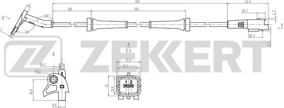 Zekkert SE-6183 - Devējs, Riteņu griešanās ātrums ps1.lv