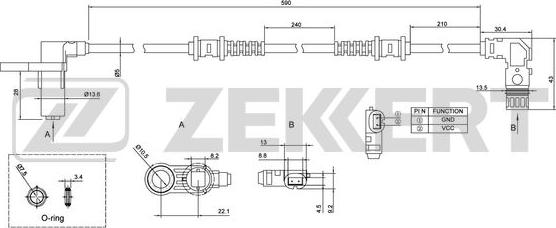 Zekkert SE-6130 - Devējs, Riteņu griešanās ātrums ps1.lv