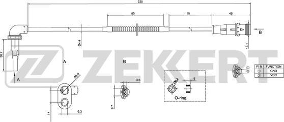 Zekkert SE-6121 - Devējs, Riteņu griešanās ātrums ps1.lv