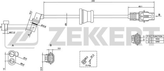 Zekkert SE-6122 - Devējs, Riteņu griešanās ātrums ps1.lv