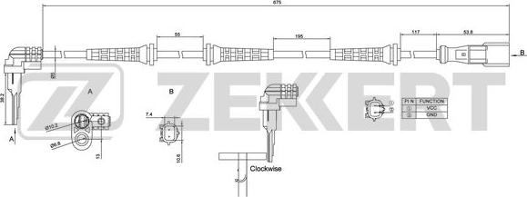 Zekkert SE-6172 - Devējs, Riteņu griešanās ātrums ps1.lv