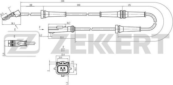 Zekkert SE-6242 - Devējs, Riteņu griešanās ātrums ps1.lv