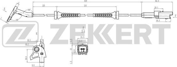 Zekkert SE-6205 - Devējs, Riteņu griešanās ātrums ps1.lv