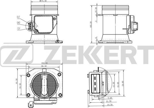 Zekkert SE-1015 - Gaisa masas mērītājs ps1.lv