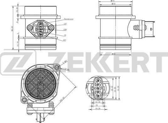 Zekkert SE-1013 - Gaisa masas mērītājs ps1.lv