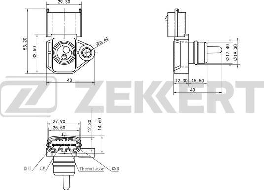 Zekkert SE-1027 - Devējs, Spiediens ieplūdes traktā ps1.lv