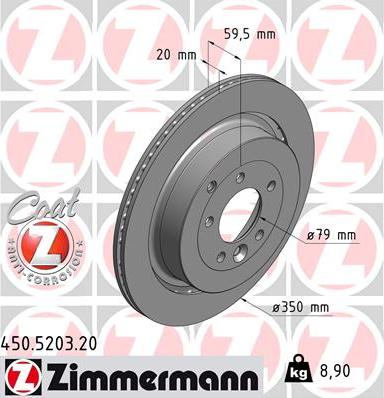 Zimmermann 450.5203.20 - Bremžu diski ps1.lv