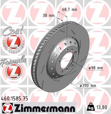 Zimmermann 460.1585.75 - Bremžu diski ps1.lv