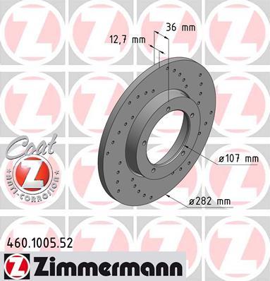 Zimmermann 460.1005.52 - Bremžu diski ps1.lv