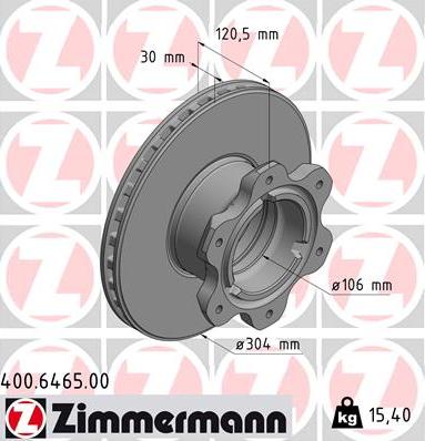 Zimmermann 400.6465.00 - Bremžu diski ps1.lv