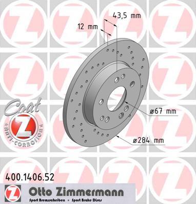 Zimmermann 400.1406.52 - Bremžu diski ps1.lv