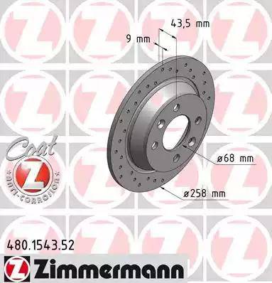 Zimmermann 480.1543.52 - Bremžu diski ps1.lv