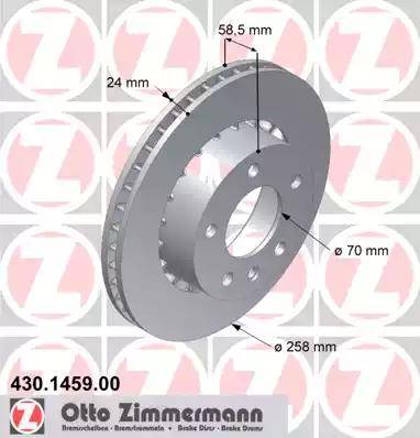 Zimmermann 430.1459.00 - Bremžu diski ps1.lv