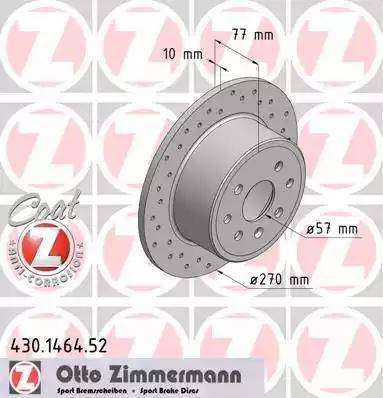 Zimmermann 430.1464.52 - Bremžu diski ps1.lv