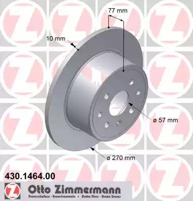 Zimmermann 430.1464.00 - Bremžu diski ps1.lv