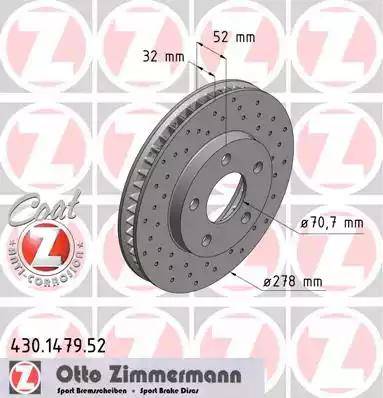 Zimmermann 430.1479.52 - Bremžu diski ps1.lv