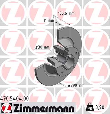 Zimmermann 470.5404.00 - Bremžu diski ps1.lv