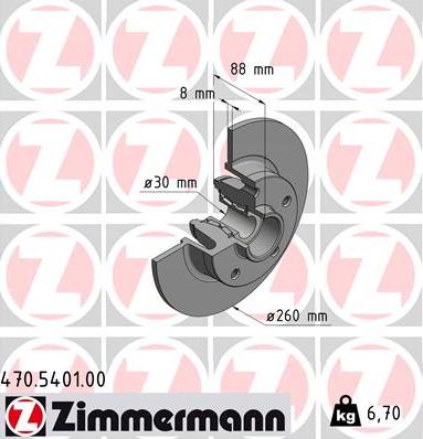 Zimmermann 470.5401.00 - Bremžu diski ps1.lv