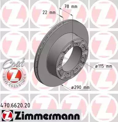 Zimmermann 470.6620.20 - Bremžu diski ps1.lv