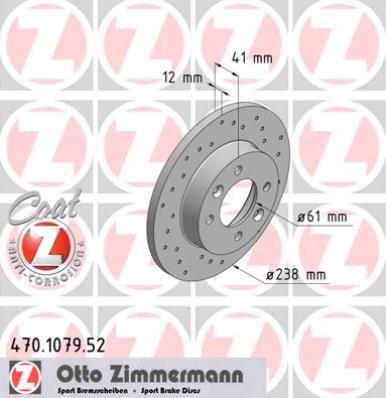 Zimmermann 470.1079.52 - Bremžu diski ps1.lv