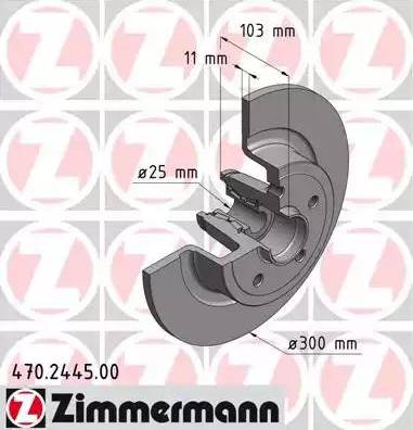 Zimmermann 470.2445.00 - Bremžu diski ps1.lv