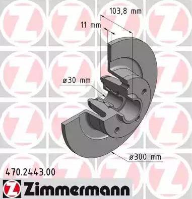 Zimmermann 470.2443.00 - Bremžu diski ps1.lv