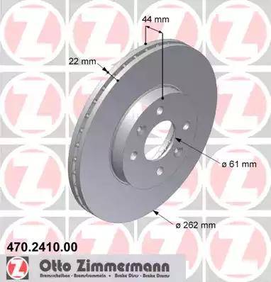 Zimmermann 470.2410.00 - Bremžu diski ps1.lv