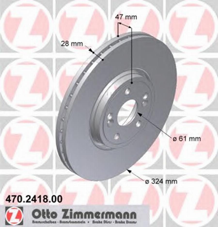 Zimmermann 470241800 - Bremžu diski ps1.lv