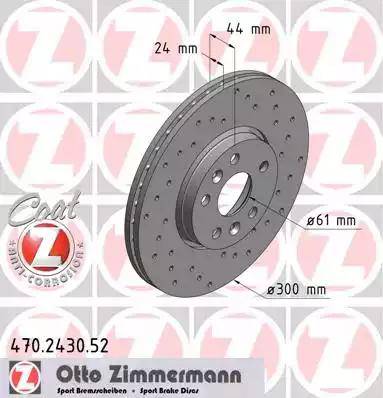 Zimmermann 470.2430.52 - Bremžu diski ps1.lv