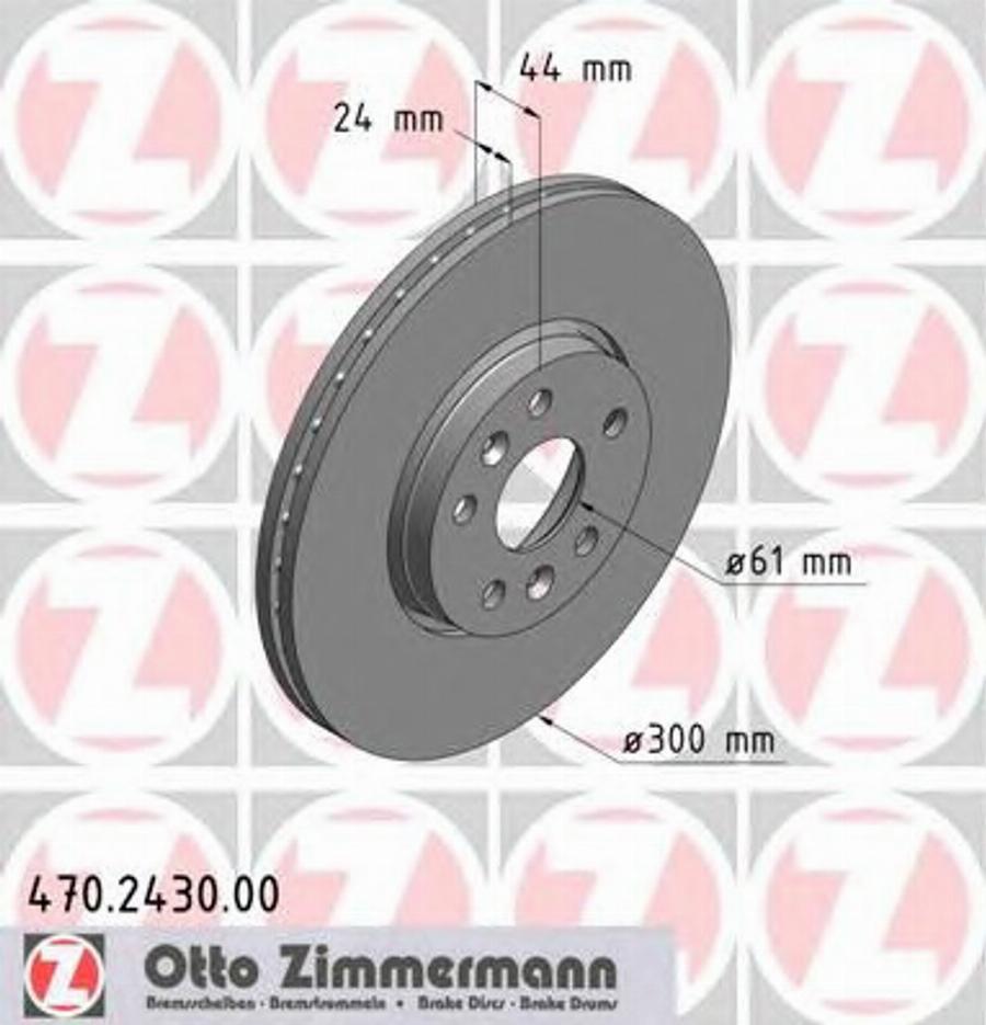 Zimmermann 470.2430.00 - Bremžu diski ps1.lv