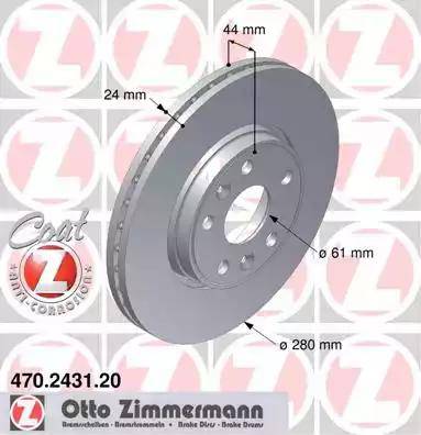 Zimmermann 470.2431.20 - Bremžu diski ps1.lv