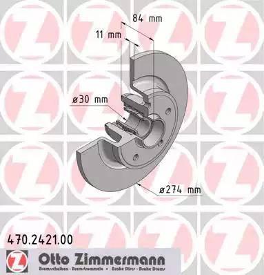 Zimmermann 470.2421.00 - Bremžu diski ps1.lv