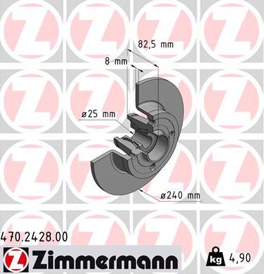 Zimmermann 470.2428.00 - Bremžu diski ps1.lv