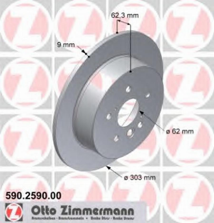 Zimmermann 590.2590.00 - Bremžu diski ps1.lv