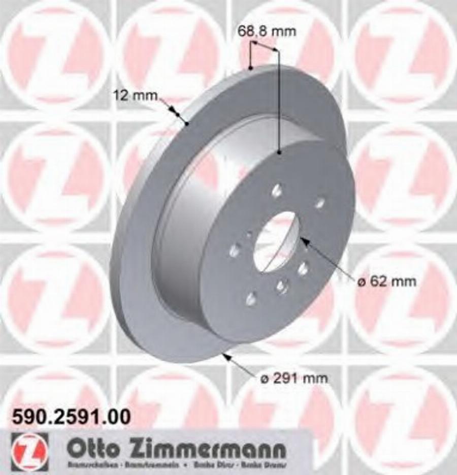 Zimmermann 590.2591.00 - Bremžu diski ps1.lv