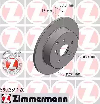 Zimmermann 590.2591.20 - Bremžu diski ps1.lv