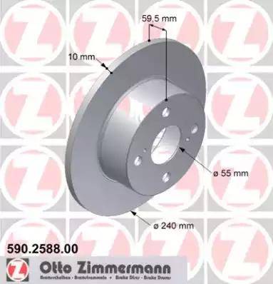 Zimmermann 590.2588.00 - Bremžu diski ps1.lv